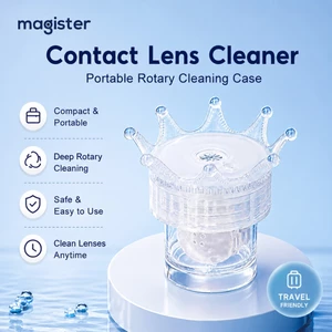 Magister Cốc rửa lens Cốc xoay rửa lens thủ công bằng tay nhỏ gọn tiện lợi màu sắc xinh xắn dễ thương