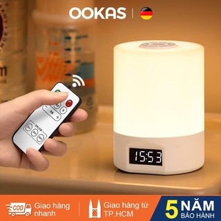 OOKAS Đèn ngủ để bàn cảm ứng 3 màu ánh sáng,Cảm Ứng + Remote,Đèn trang trí bàn LED