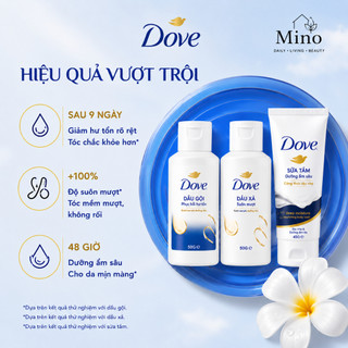 DOVE Du Lịch 1 Dầu gội, 1 Sữa tắm, 1 Dầu xả combo