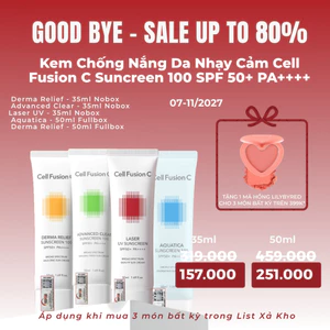 Kem Chống Nắng Da Nhạy Cảm Cell Fusion C Suncreen 100 SPF 50+ PA++++ 50ml