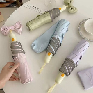 Ô dù tự động gấp gọn cao cấp màu sắc tươi sáng với góc bo tròn an toàn, tiện lợi -TotoMoo.homedecor