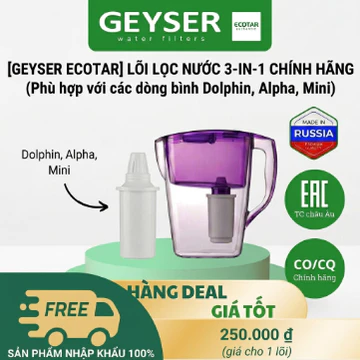 Lõi 501 Made In Russia Thay Thế Cho Bình Kháng Khuẩn Dolphin Alpha Mini Geyser Chính Hãng