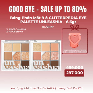 Bảng Phấn Mắt 9 ô GLITTERPEDIA EYE PALETTE UNLEASHIA