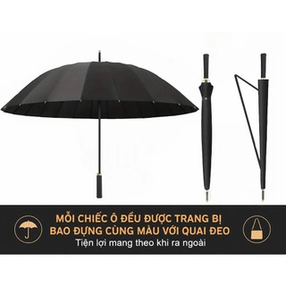 Dù Golf Cao Cấp 24 Nan Chống Gió Chống Lật | Ô Golf Tự Động Chống UV Cán Thẳng Che 2-3 Người 130cm