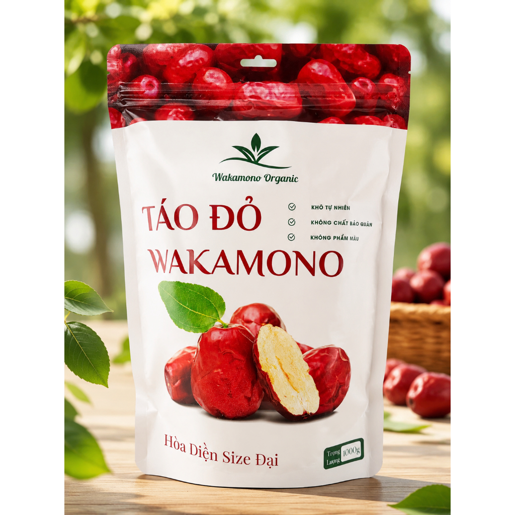 Táo Đỏ Wakamono Organic VỤ MỚI dòng Hoà Điền size 80 -90 quả, ruột vàng, mềm dẻo