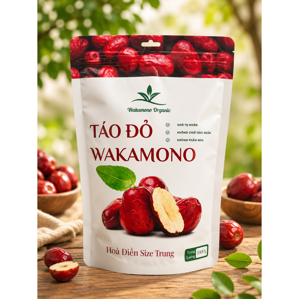 Táo Đỏ Hòa Điền Wakamono Organic VỤ MỚI size Trung 100 - 110 quả/kg, không chất bảo quản,