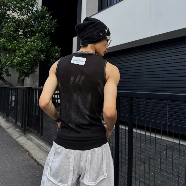 Bad Choices | Áo tanktop WASH chất thun gân form BODY Fit