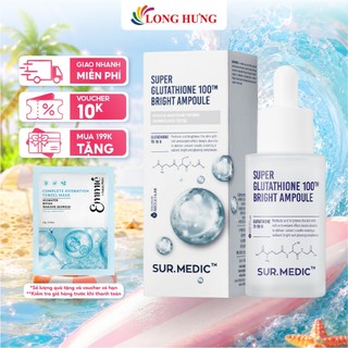 Huyết thanh dưỡng trắng Sur.Medic Super Glutathione 100TM Bright Ampoule (32ml)