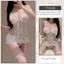 Set đồ lót ren gọng nâng ngực liền kẹp vớ + vớ đùi sexy gợi cảm nữ
