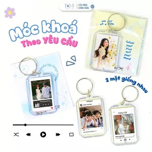 Móc Khoá In Ảnh, Key Chain Mica In Ảnh Có Nội Dung Theo Yêu Cầu Tặng Người Yêu, Bạn Bè