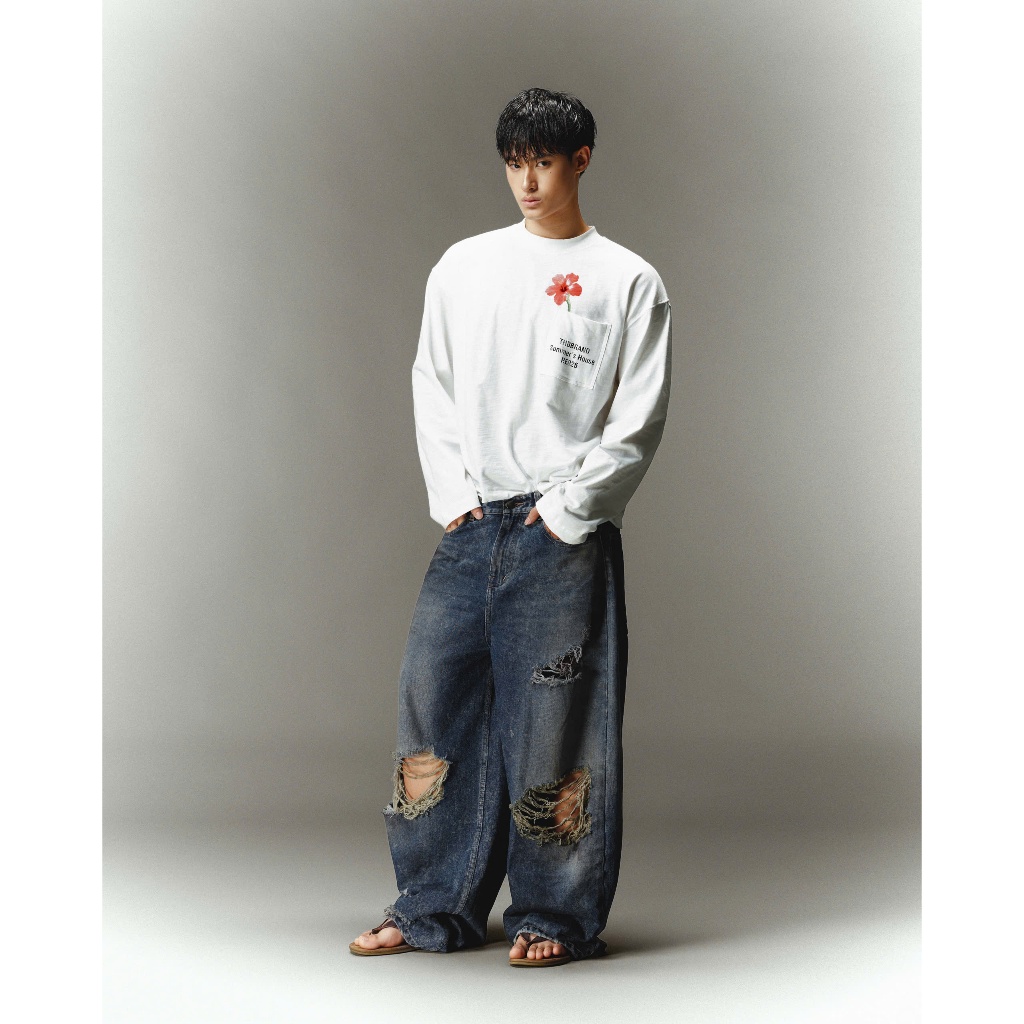 Áo thun tay dài “THBB HIBISCUS LONG SLEEVES” - [cotton xước, đã xử lý co rút] / THBBRAND | BigBuy360 - bigbuy360.vn