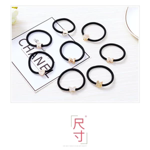 COMBO 5 Dây buộc tóc hạt vàng kim loại nhiều hình xinh xắn phong cách Hàn Quốc