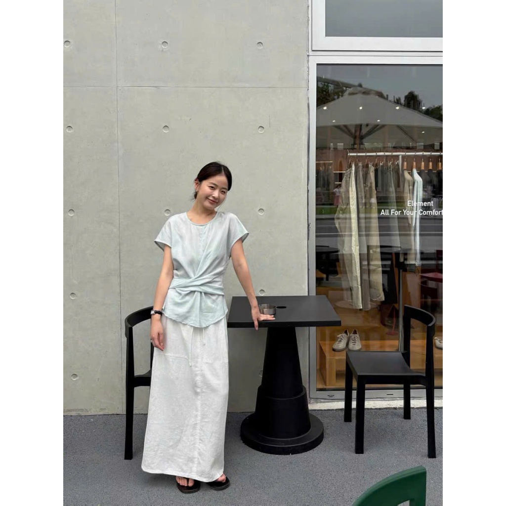 𝗟𝘆𝗿𝗶𝗰 𝗟𝗶𝗻𝗲𝗻  - Áo Linen thắt eo