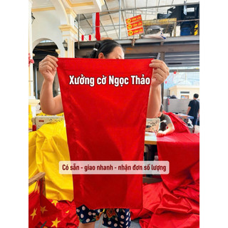 Combo 10 cờ hồng kỳ đỏ trơn dùng cho lễ hội, sự kiện, khai trương, diễu hành, team building, trang trí sân khấu