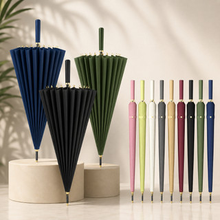 Dù Golf Cao Cấp 24 Nan Chống Gió Chống Lật | Ô Golf Tự Động Chống UV Cán Thẳng Che 2-3 Người 130cm