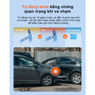 Camera hành trình 70mai A410, ghi hình 2 kênh trước sau, Có GPS, kênh trước 2,5K sắc nét