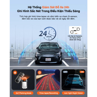 Camera hành trình 70mai A410, ghi hình 2 kênh trước sau, Có GPS, kênh trước 2,5K sắc nét