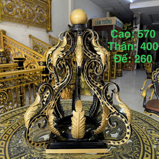Đèn Cổng Sắt Mỹ Thuật cao cấp sơn hoàn thiện có khoan lỗ bắt vít sẵn trang trí cho Cổng ngoài trời, Tường Rào, loại 1