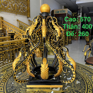 Đèn Cổng Sắt Mỹ Thuật cao cấp sơn hoàn thiện có khoan lỗ bắt vít sẵn trang trí cho Cổng ngoài trời, Tường Rào, loại 1