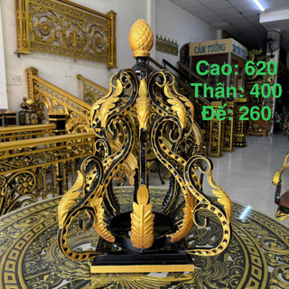 Đèn Cổng Sắt Mỹ Thuật cao cấp sơn hoàn thiện có khoan lỗ bắt vít sẵn trang trí cho Cổng ngoài trời, Tường Rào, loại 1