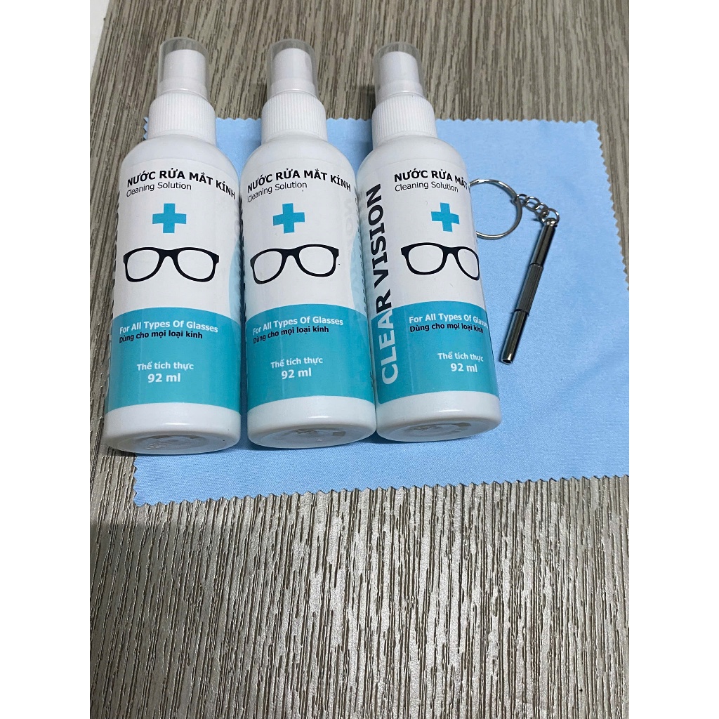 Nước vệ sinh tròng kính Clear Vision 92ml chuyên dụng
