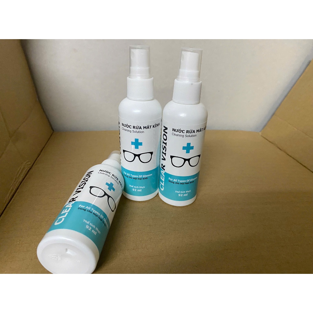 Nước vệ sinh tròng kính Clear Vision 92ml chuyên dụng