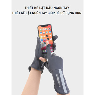 Găng Tay Chống Nắng Phối 2 Màu Cao Cấp Chất Lụa Băng Mát Lạnh Chống Tia UV UPF50+ Libi House