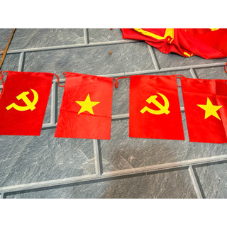 * Combo 5 Dây Cờ Đảng + Cờ Việt Nam Treo Ngoài Trời Trang Trí Đại Lễ