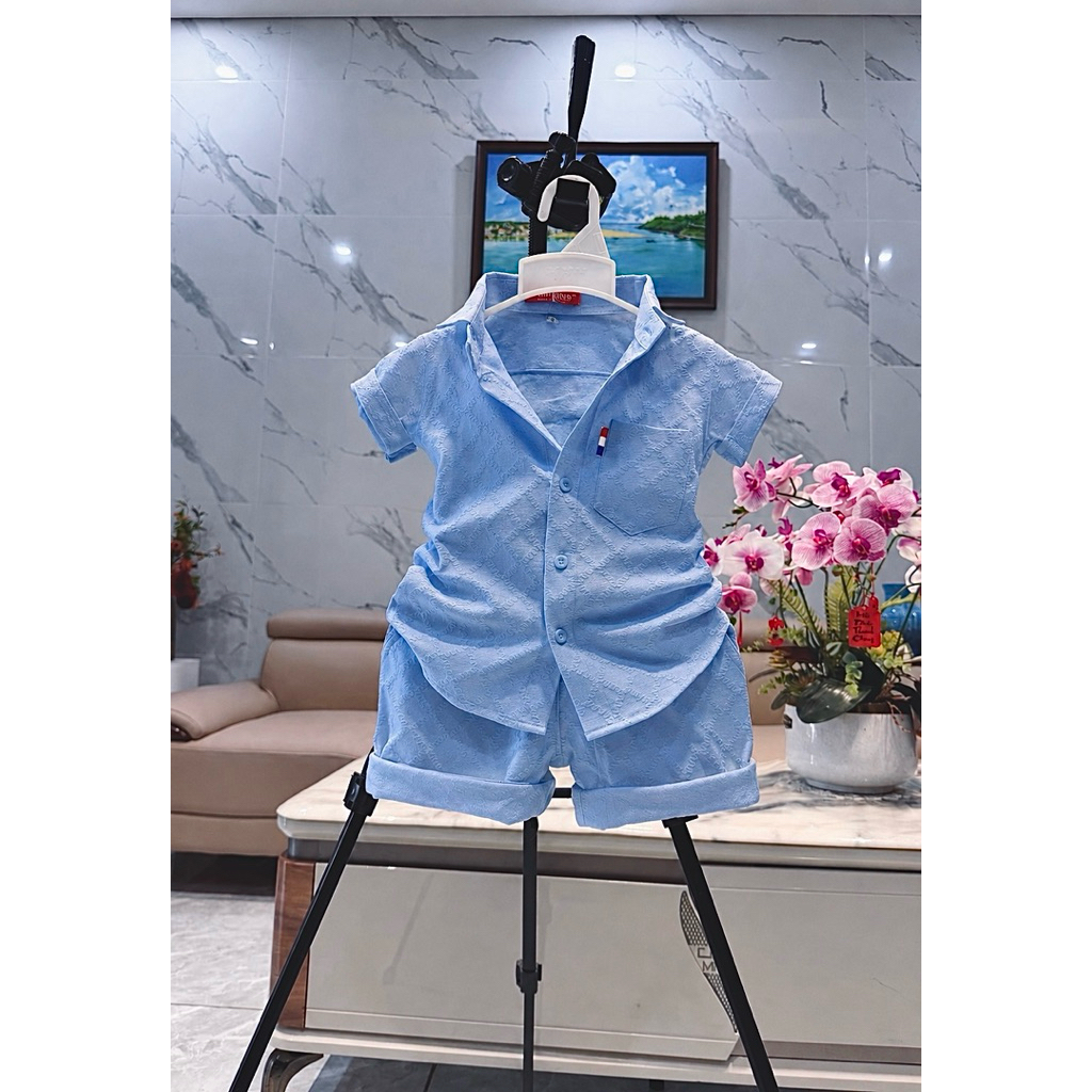 set sơmi công tử cho bé trai 10-52kg TONI BRAND