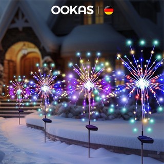 OOKAS Đèn led pháo hoa ngoài trời năng lượng mặt trời,đèn led pháo hoa ngoài trời，đèn nháy pháo hoa