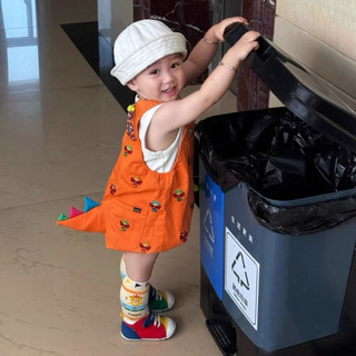Set yếm đuôi khủng long + áo sát nách cho bé trai bé gái siêu cute