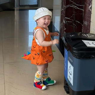 Set yếm đuôi khủng long + áo sát nách cho bé trai bé gái siêu cute