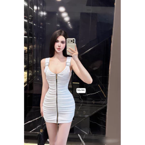 Body tag đá khoá đồng sang sịn ôm tôn dáng Đen-trắng
