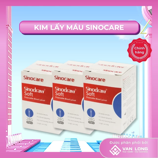 [Hộp 50 kim] Kim lấy máu loại đầu vặn Sinocare