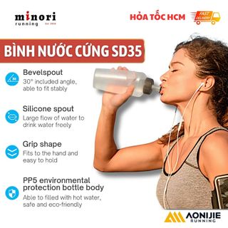 Bình Nước Nhựa Chạy Bộ Thể Thao Aonijie SD35 450ml Vòi hút Silicone mềm mại an toàn
