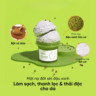 Mặt nạ đất sét Beplain Mung Bean Pore Clay Mask 120ml đậu xanh se khít lỗ chân lông giảm mụn đầu đen