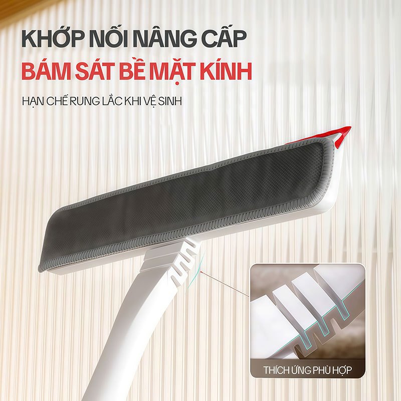 Cây Lau Kính OKwife HD-7309, Cây Gạt Kính Lau Kính Đa Năng 3 Trong 1, Cán Dài 130CM