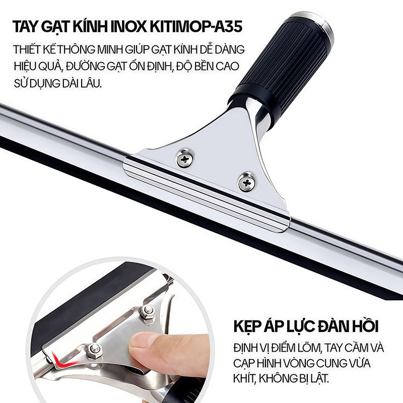 Cây Gạt Kính KITIMOP A35, Gạt Kính Cầm Tay, Cây Gạt Nước Cửa Kính