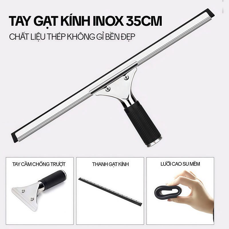 Cây Gạt Kính KITIMOP A35, Gạt Kính Cầm Tay, Cây Gạt Nước Cửa Kính