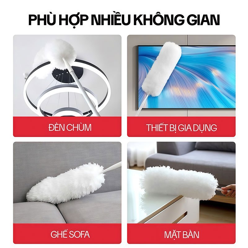 Chổi Quét Mạng Nhện OKwife HD-7823, Chổi Quét Trần Nhà, Cây Quét Mạng Nhện Đa Năng