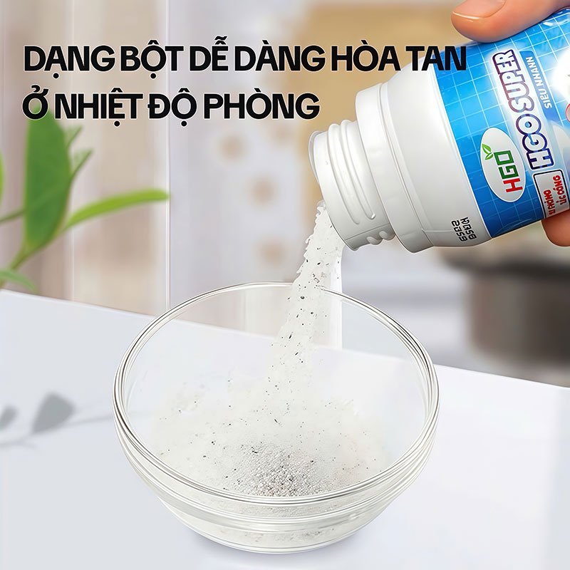 [COMBO 3] Bột Thông Cống Cực Mạnh HGO SUPER, Thông Tắc Bồn Cầu, Bồn Rửa Bát, Cống Thoát Nước 250G