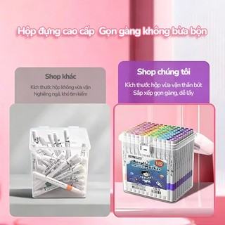Acrylic Marker Set Cho Bé Dụng Cụ Học Tập Màu, Mực Xả Mịn, Không Chảy, Đầu Lông Mềm, 12/24/36/48/60 Màu Tươi Sáng