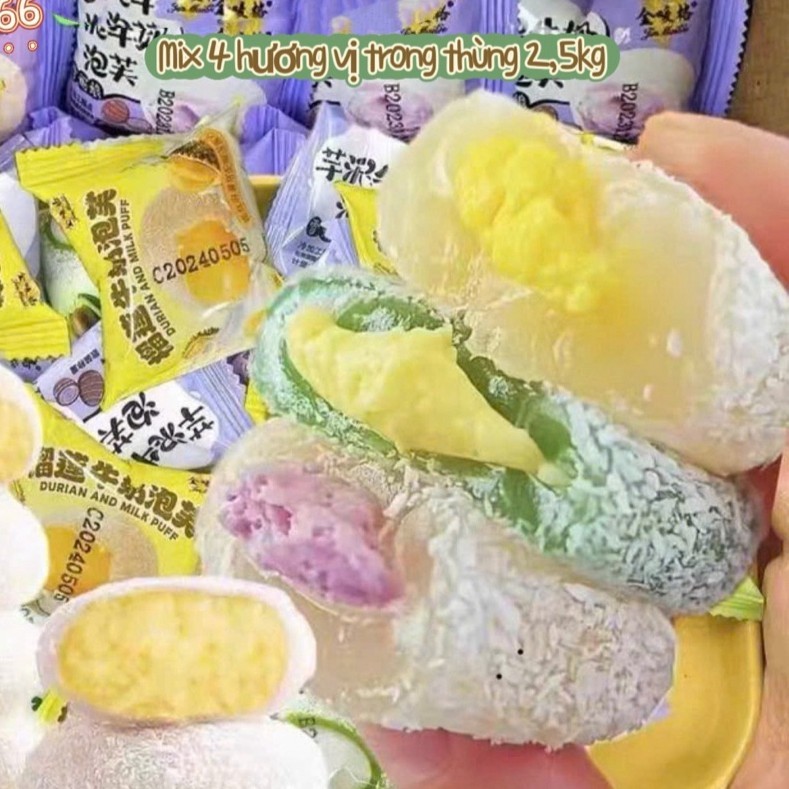 [1KG] Bánh Mochi Nhân Kem Trái Cây Cao Cấp, Bánh Mochi Dẻo Mịn, Hàng Mới Thơm Ngon