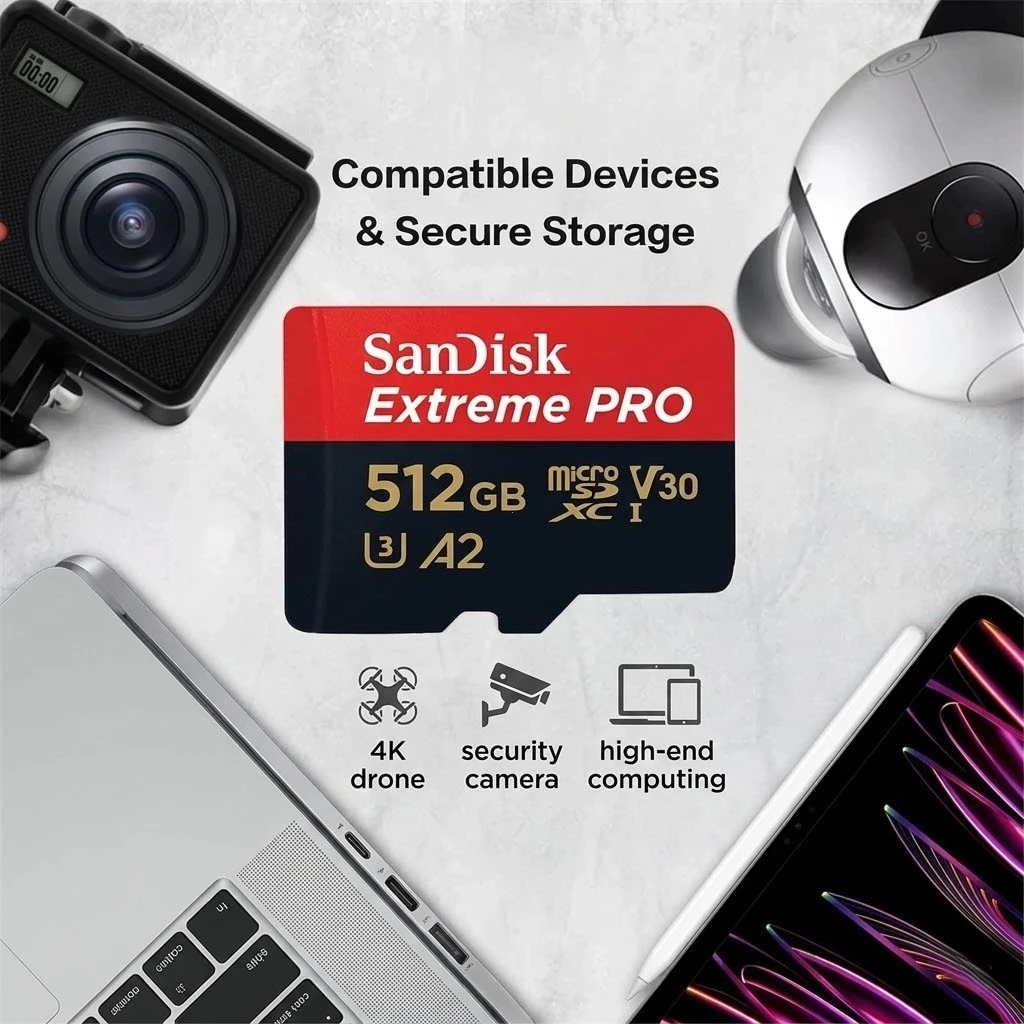 SanDisk Thẻ nhớ MicroSD 4K Siêu Tốc Cao Cấp 512GB/1TB - Bảo hành chính hãng 5 năm