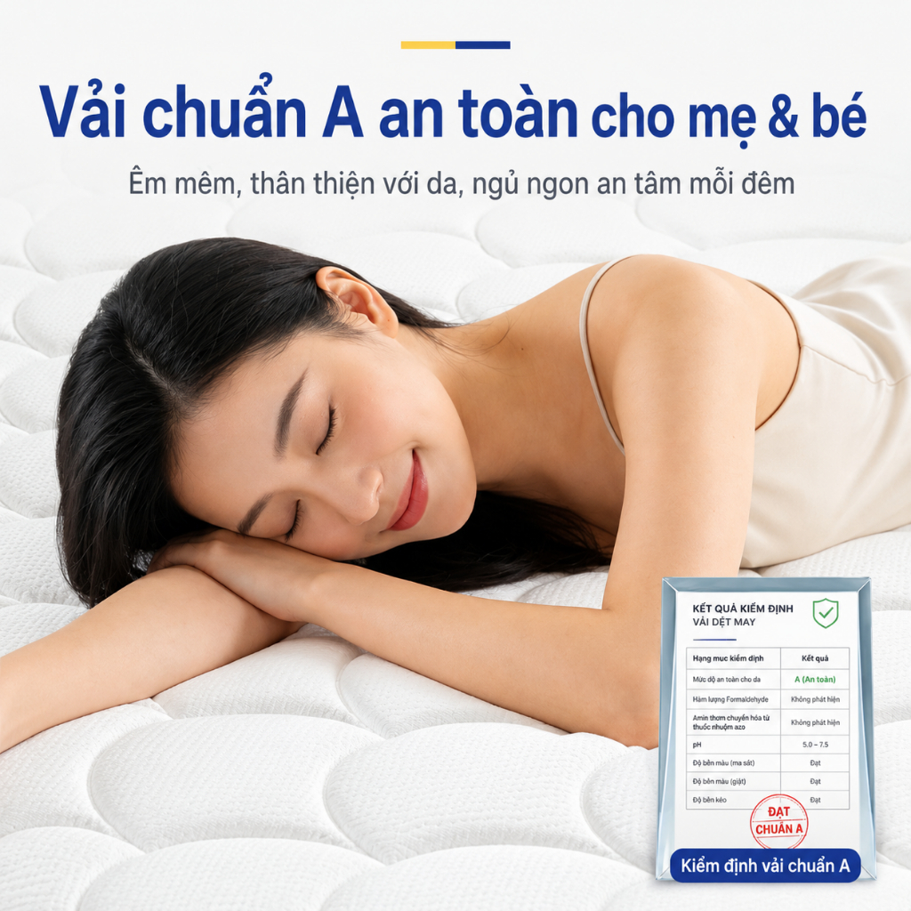 Nệm Lò Xo Túi Độc Lập 20cm Cao Cấp CONOCO Nâng Đỡ Cột Sống Êm Ái Thoáng Khí Không Dễ Xẹp Lún