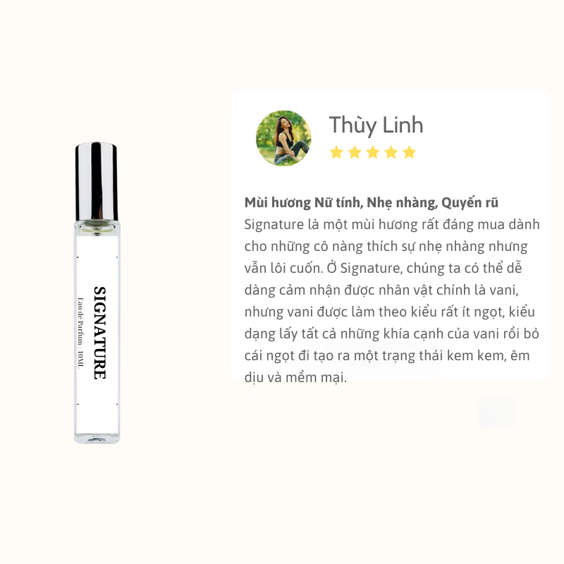 Nước hoa nữ Signature EDP của Le Clapotis hương kem vani nhẹ nhàng nữ tính