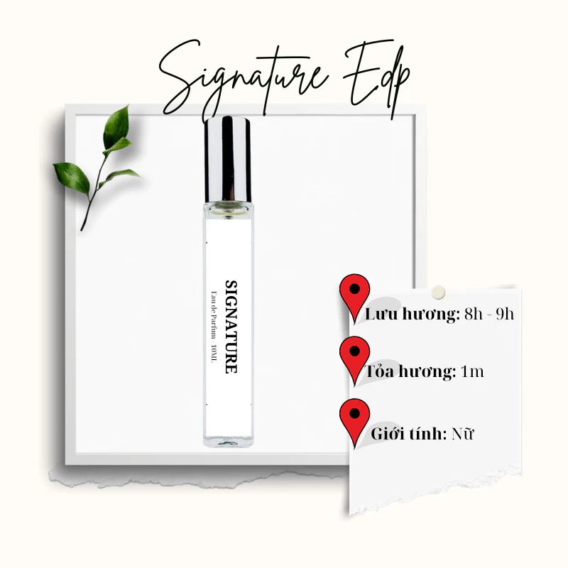Nước hoa nữ Signature EDP của Le Clapotis hương kem vani nhẹ nhàng nữ tính