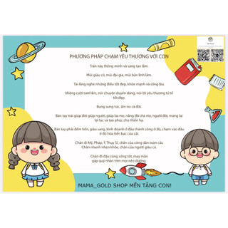 Tranh PHƯƠNG PHÁP CHẠM YÊU THƯƠNG tới con_Decal Dán Cho Bé