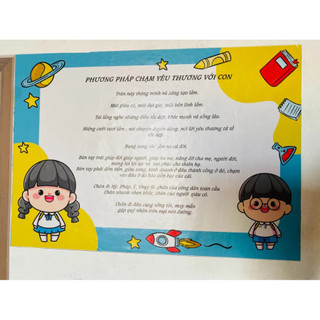 Tranh PHƯƠNG PHÁP CHẠM YÊU THƯƠNG tới con_Decal Dán Cho Bé