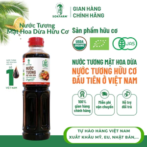 Nước tương Mật Hoa Dừa Sokfarm Organic thuần chay không đậu nành, không gluten